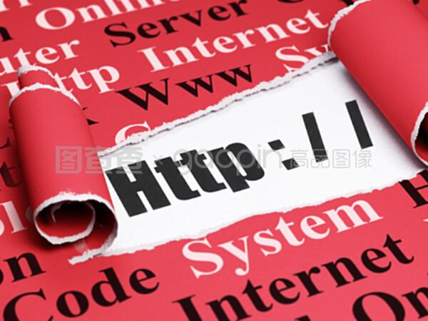 網(wǎng)頁(yè)開發(fā)概念黑色文字http下的一張破紙